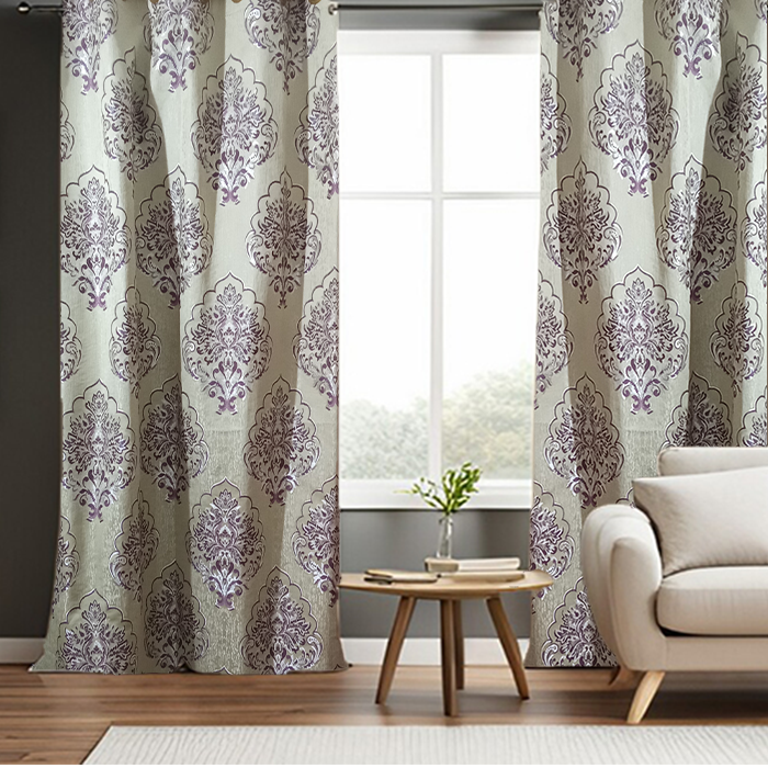 Lilac Silk Shinghai Curtains Pack of 2
