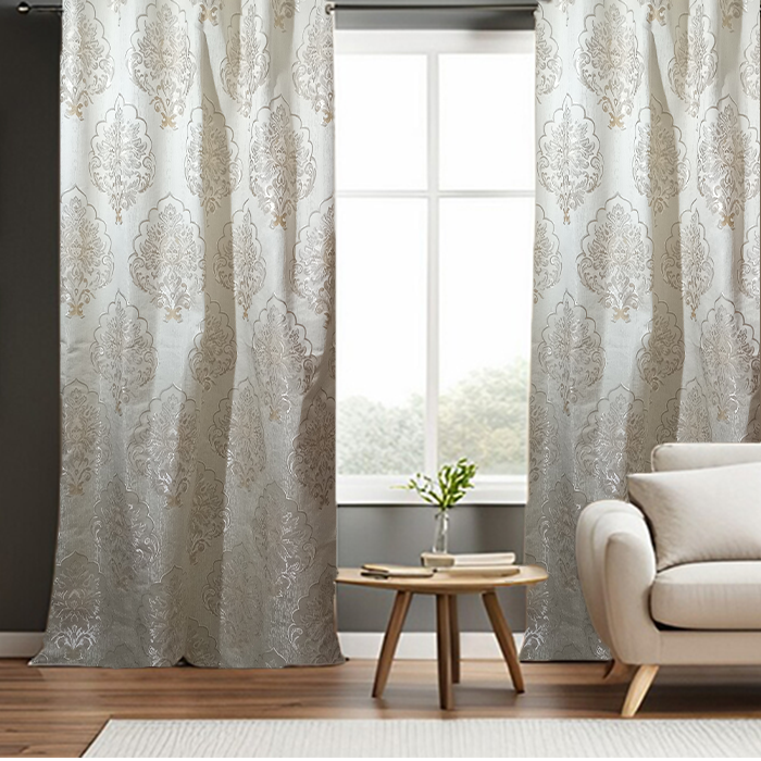 Ivory Silk Shinghai Curtains Pack of 2