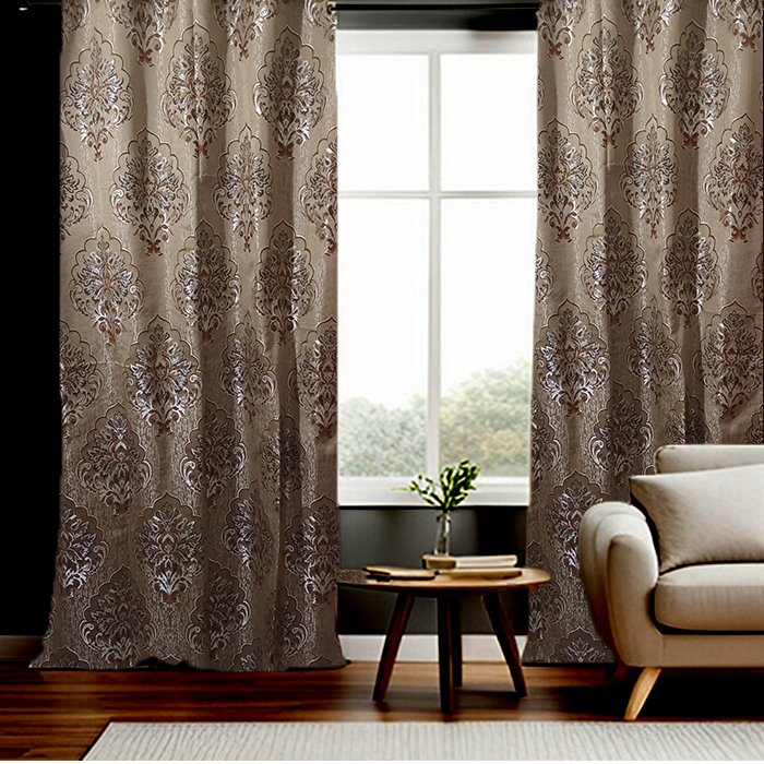 Caramel Silk Shinghai Curtains Pack of 2