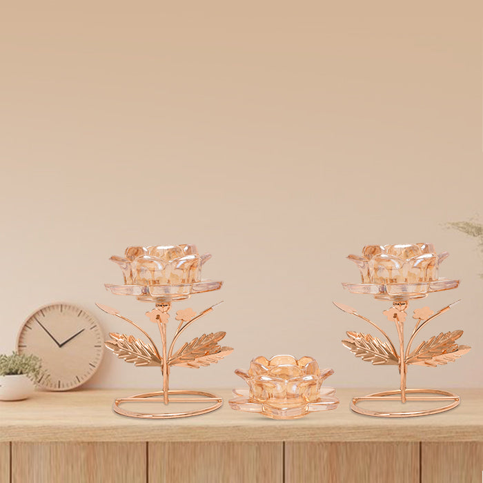 European Style Lotus Candle Stand Set