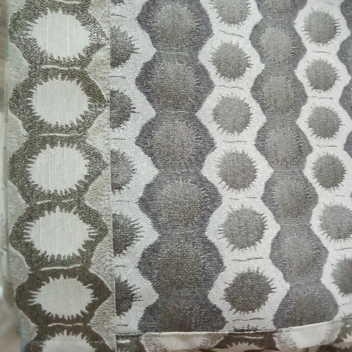 Grey Cotton Jacquard Curtain Pack of 2