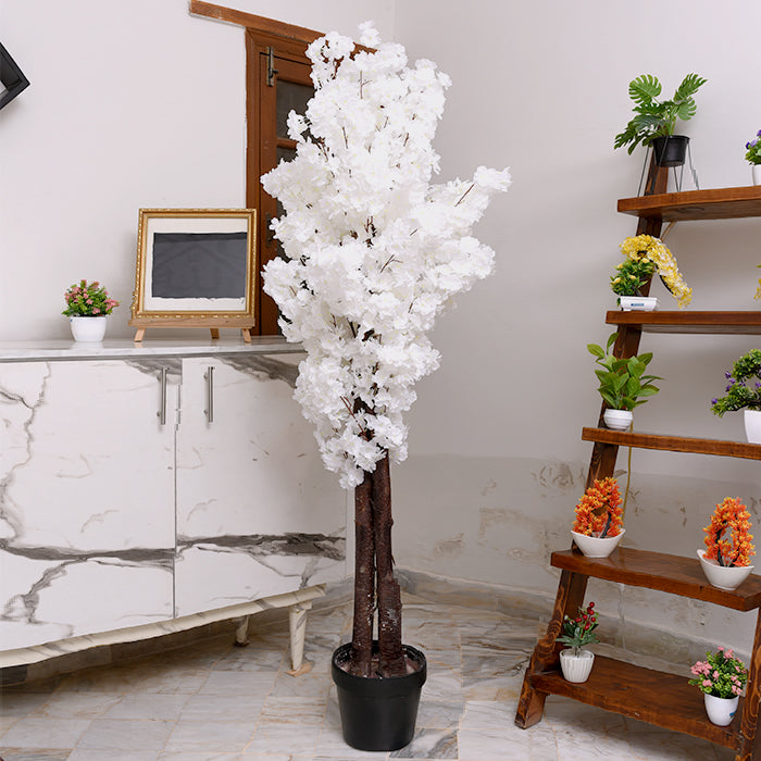 Indoor White Cherry Blossom Tree Artificial