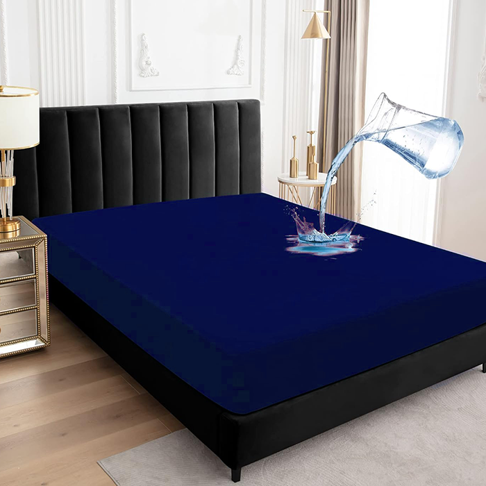 Blue Waterproof Mattress Protector