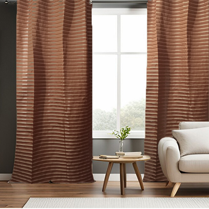 Silk Jacquard Curtain Pack of 2