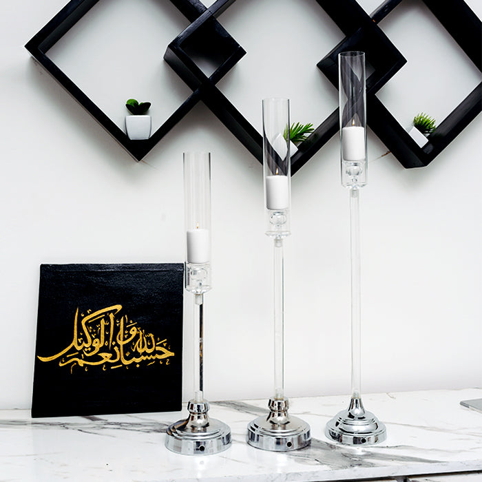 Crystal Candle Stand Set