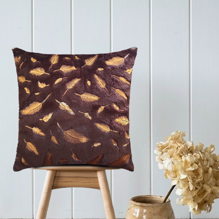 Brown Fur Cushion Cover