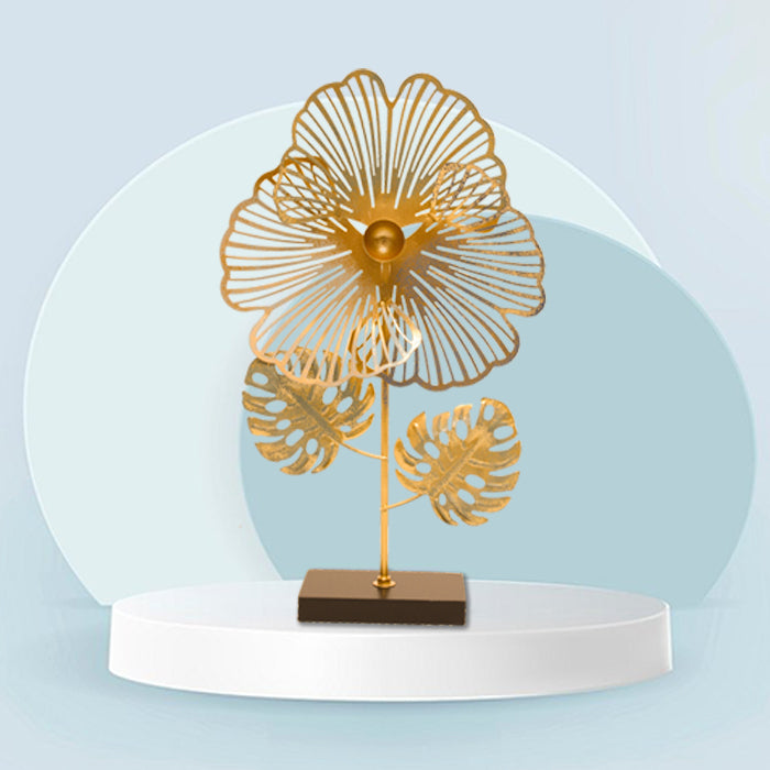 Fancy Gold Metal Net Flower