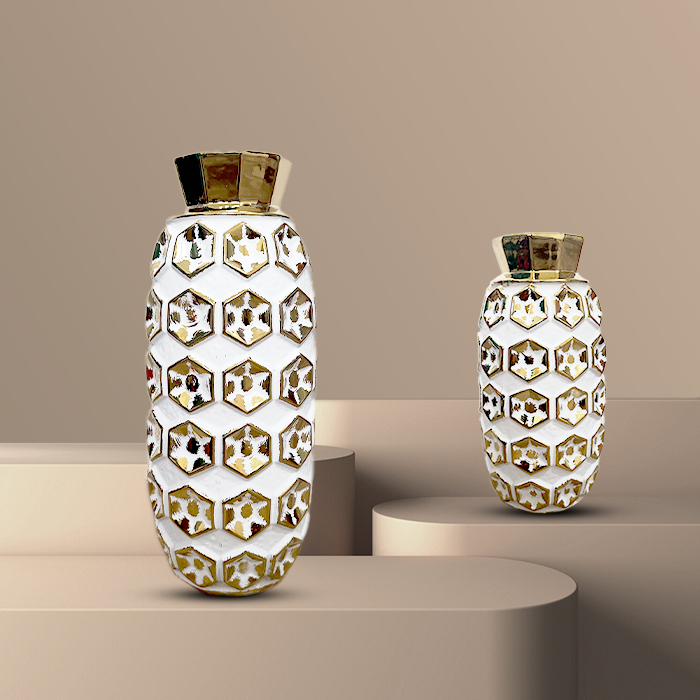 Large Porcelain Vases Set of 2