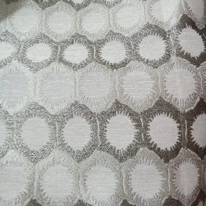 Grey Cotton Jacquard Curtain Pack of 2