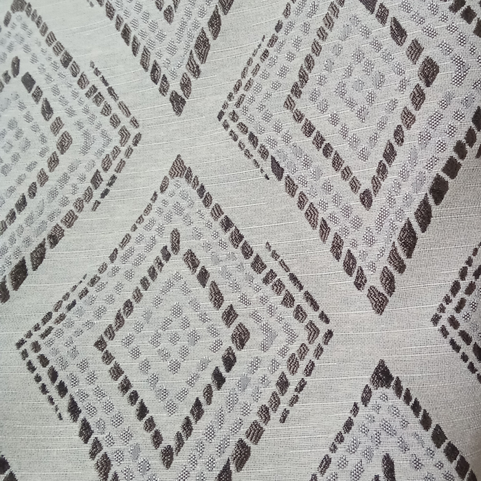 Grey Cotton Jacquard  Curtains Pack of 2