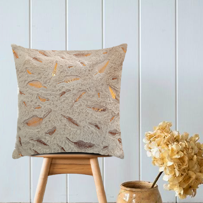 Ivory Fur Cushion Cover