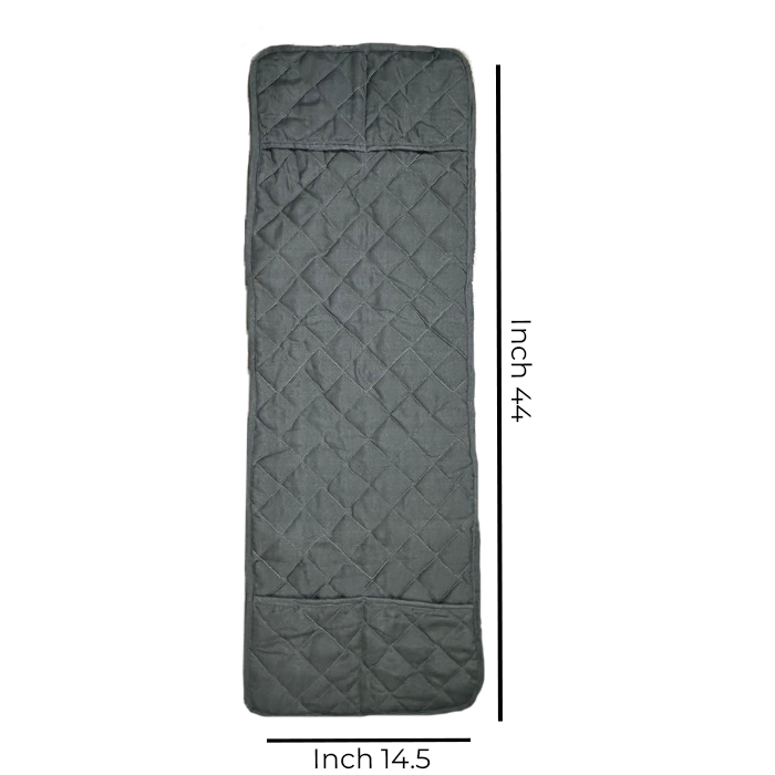 Grey Quilted Microwave Oven Cover