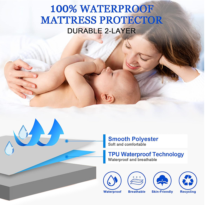 Camel Brown Waterproof Mattress Protector