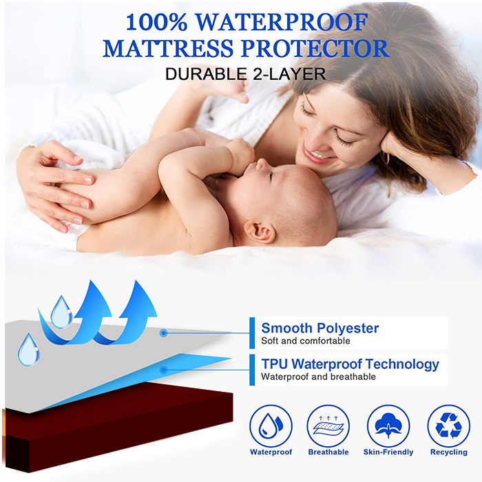 Brown Waterproof Mattress Protector