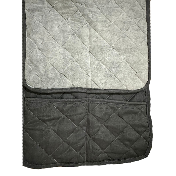 Grey Quilted Microwave Oven Cover