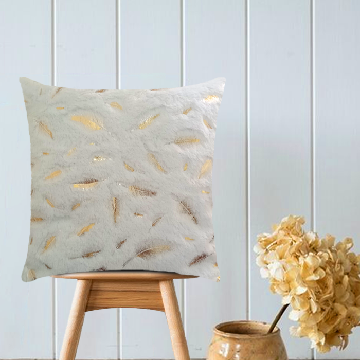 White Fur Cushion Cover