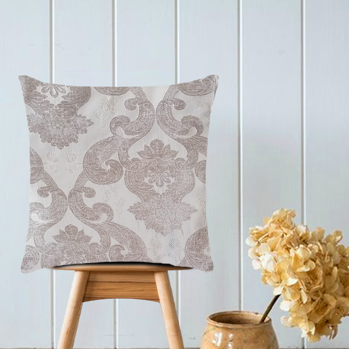 Grey Cotton Jacquard Cushion Covers