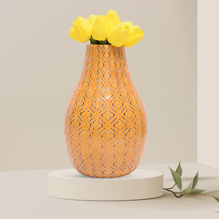 Yellow Vintage Style Vase